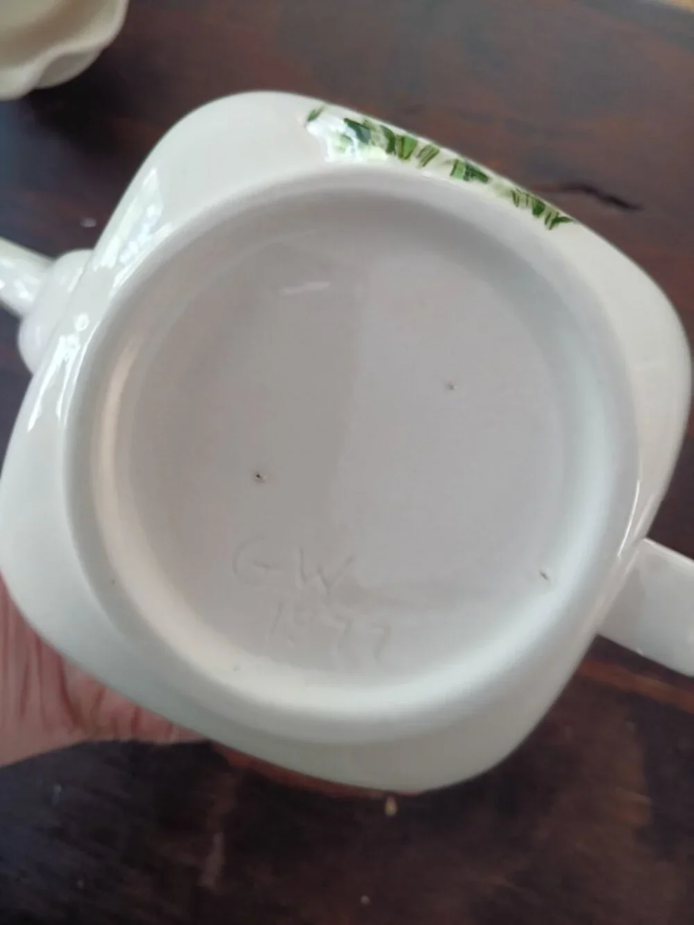 Hand Painted Vintage Floral Tea Pot